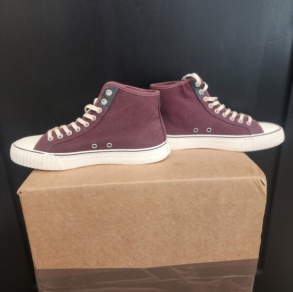 Mens Size 8/Womens Size 9.5 P.F. FLYERS Maroon High-Top Sneakers - Picture 7 of 12